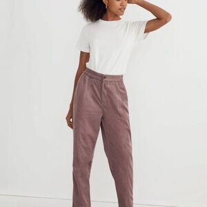 Madewell Corduroy Pull On Tapered Pants Purple Large Women